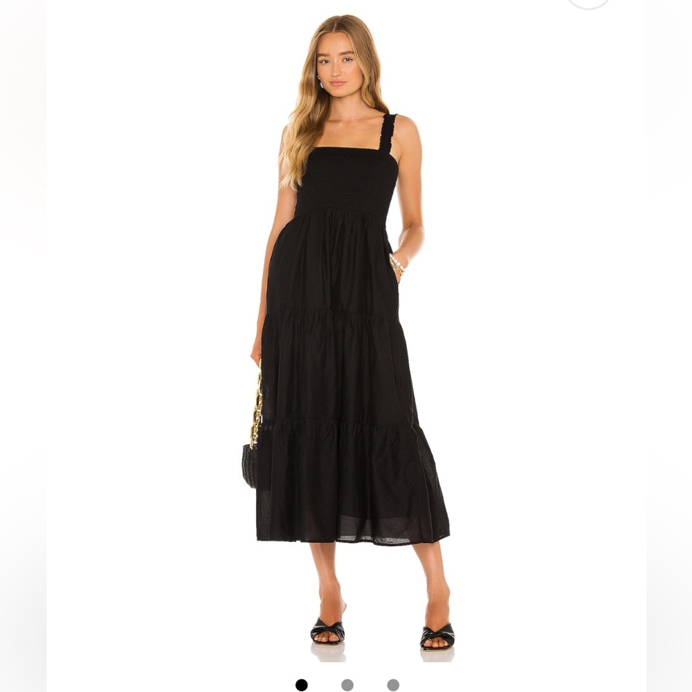 Seafolly Black Sleeveless Midi Sundress